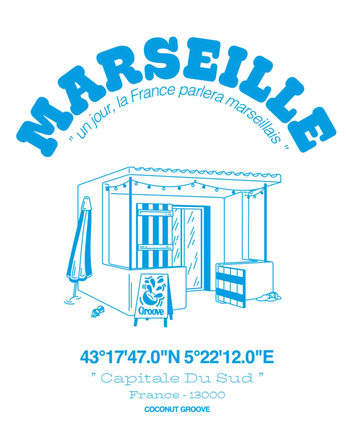 T-Shirt MARSEILLE "Bord de mer"